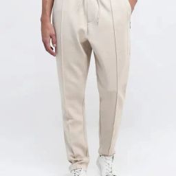 Rare Rabbit Beige Regular Fit Solid Trackpants-picture-5