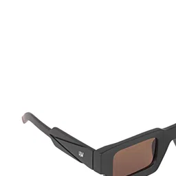 HAMILTANO WINSTON Men Brown Lens & Black Rectangle Sunglasses with UV Protected Lens image 4