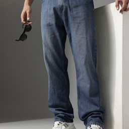 FCUK Men Pure Cotton Relaxed Fit Light Fade Jeans-picture-0