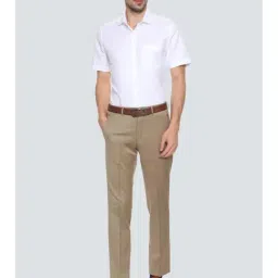 Louis Philippe Permapress Khaki Regular FitTrousers image 5