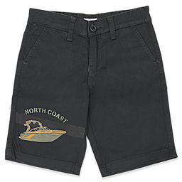 LEO Stretch Fashion Sailor Theme North Coast Ship Printed Bermuda Shorts - Dark Green-picture-28