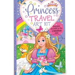 Hello Friend Books Travel Art Kit: Princess - Art Kit with 2 Colouring Pads and 12 Colour Pencils for Kids on the Go-image-66