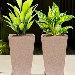 RUBOXA Marble Tower 2-Pcs Brown UV-ProtectedPlanters-picture-10