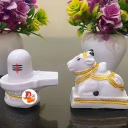 DARIDRA BHANJAN White Religious Idol Showpiece image 3