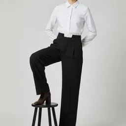 HIGH BUY Women Tailored High-Rise Trousers-picture-24