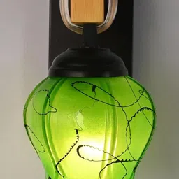 SOMIL Green Glass Cylinder Printed Wall Lamps-picture-38