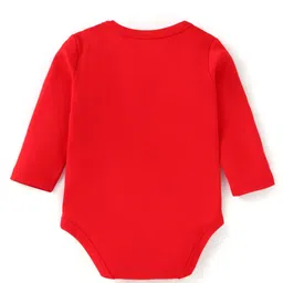 Babyhug Disney Interlock Knit Full Sleeves Onesie & Diaper Leggings with Pluto Graphic - Red & Blue image 3