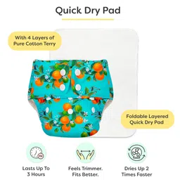 BASIC for Baby Reusable Cloth Diapers for Babies l Adjustable & Washable l 3M - 3Y l Rash Free Diaper - Peaches image 3