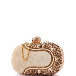 FOR THE BEAUTIFUL YOU Embroidered Box Clutch image 3