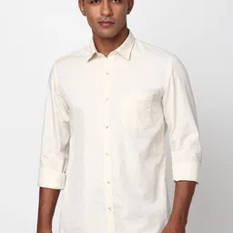 Peter England Casuals Men Spread Collar Micro Ditsy Printed Cotton Slim Fit Shirt-image-64