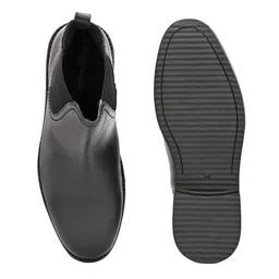 CARLO ROMANO Men Mid-Top Slip On Round Toe Chelsea Boots image 5