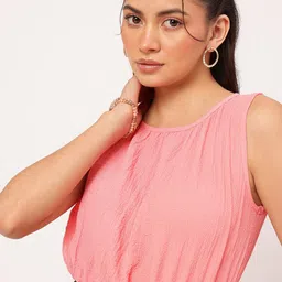 DressBerry Dreamy Drape Gathered Crop Blouson Top-image-1