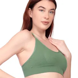 Spiaty Green Solid Full Coverage Lightly Padded Bra image 3