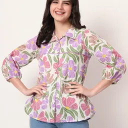 Yufta Multicolour Pure Cotton Floral Shirt-picture-47