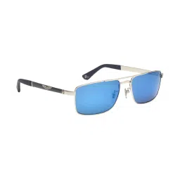 Police Blue Rectangular Sunglasses For Men image 3