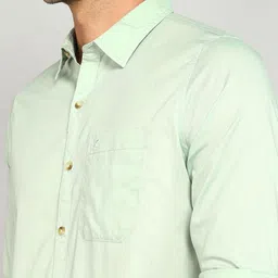 WROGN Men Spread Collar Solid Cotton Casual Shirt image 2