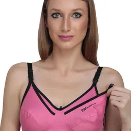 Liigne Pack Of 5 Solid Full Coverage Non Padded All Day Comfort Cotton Maternity Bra image 3