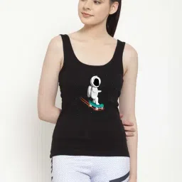 Friskers Black Printed Camisole-image-67