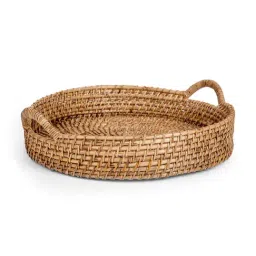 Home4U Aspen Gold Rattan Serving Tray - Set of 1-picture-41