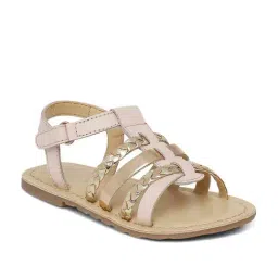 Aria Nica Kids Beige Ankle Strap Sandals-image-92