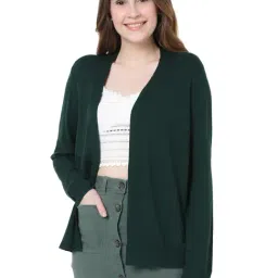 Vero Moda Dark Green Full Sleeves Shrug-image-39