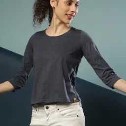 Campus Sutra Charcoal Regular Fit Top-picture-47