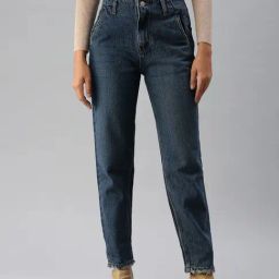 showoffff SHOWOFF Clean Look Blue Mom Fit Denim Jeans-picture-24