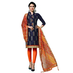 HERE&NOW Floral Embroidered Unstitched Dress Material-picture-26