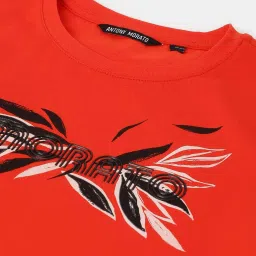 Antony Morato Kids Red Cotton Printed T-Shirt image 3