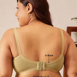 Clovia Green Cotton T-Shirt Bra image 2