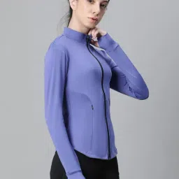 ATHLISIS Purple Polyester Solid Sports Jacket image 3