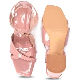 Scentra Women's Nude Ankle Strap Sandals image 3