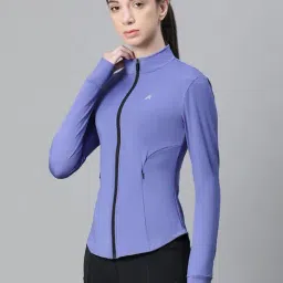 ATHLISIS Purple Polyester Solid Sports Jacket image 4