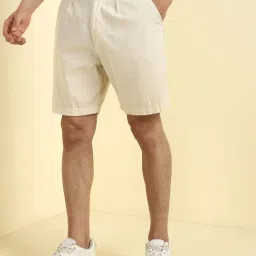 Allen Solly Beige Regular Fit Solid Shorts image 3