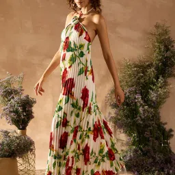 KASSUALLY White Floral Print Maxi Dress image 3