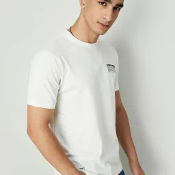 Forca by Lifestyle White Regular Fit Printed Crew T-Shirt image 3