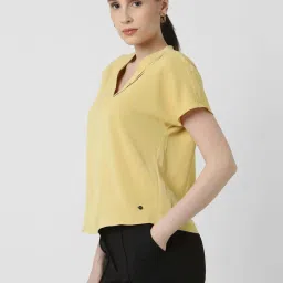 Van Heusen Yellow Regular Fit Top image 3