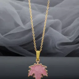 Birado Jewellery Set Of 2 Stainless Steel Gold-Plated Enamelled Pendants With Chain image 3