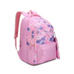 LAVIE SPORT Pink Printed Large Backpack With Pouch image 3