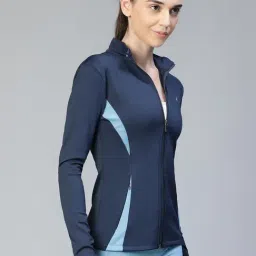ATHLISIS Navy Polyester Solid Sports Jacket image 3