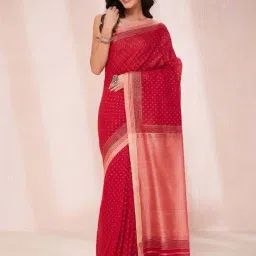 Fabindia Maroon Printed Saree-image-78