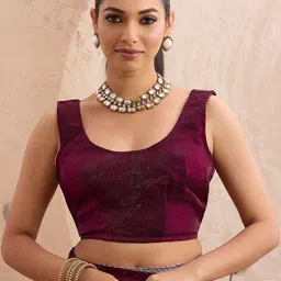 HOUSE OF MIRA Embellished Sequinned Satin Saree image 5