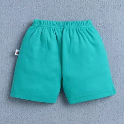 Bumzee Girls Green & Coral Cotton Floral Shorts - Pack of 4 image 3