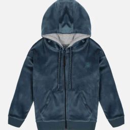 Plum Tree Girls Midnight Blue Solid Full Sleeves NA Sweatshirt-picture-3