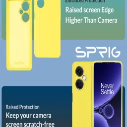 Sprig Liquid Silicone Back Cover for Oneplus Nord CE 3 5G (Yellow) image 3