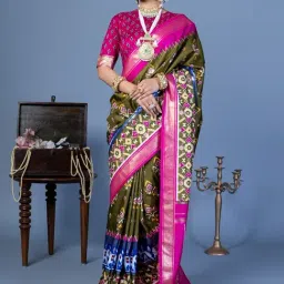 Elora Mehandi Green Printed Saree-picture-15