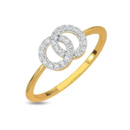Kisna Diamond & Gold Jewellery Axel 14k (585) Diamond & Gold Ring For Women-picture-13