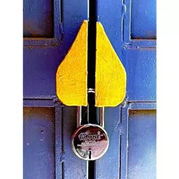 ALONE LOCKS 65 mm Round Steel Chrome 4 Keys Double Locking Padlock image 2