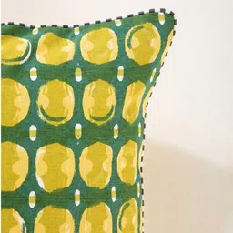 FREEDOM TREE Green & Yellow Floral Square Cushion Covers image 4