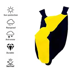 Auto Pearl Bike Cover for Bajaj Discover (Yellow & Blue) image 2